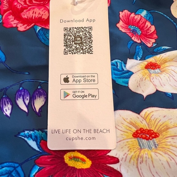 NWT Women’s Cupshe Colorful Floral Swim Bottoms Size Large - Picture 3 of 10